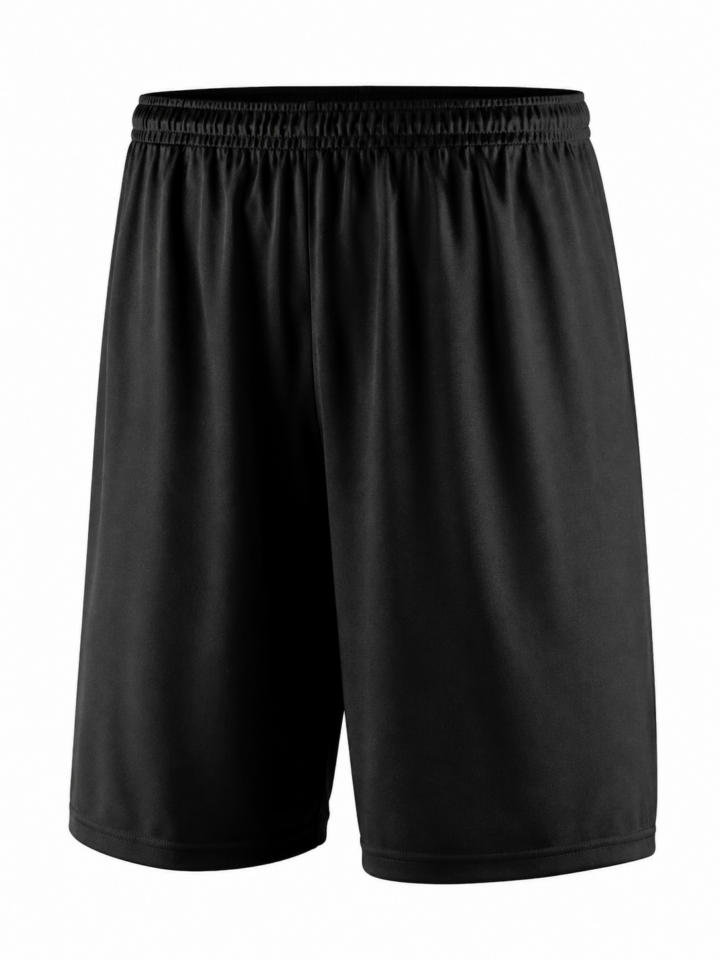 Black Relaxed-Fit Athletic Shorts