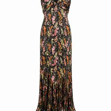 Floral Print A-Line Midi Dress